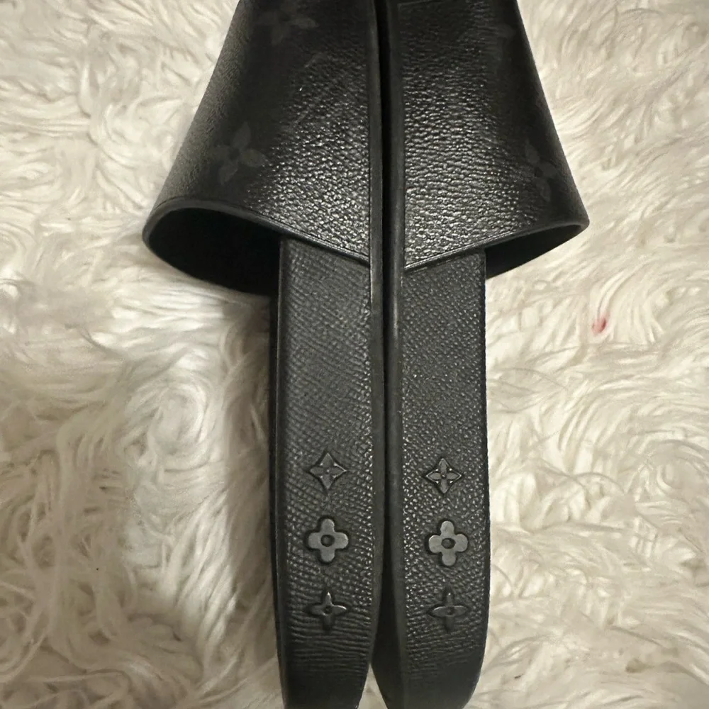 Louis Vuitton Black Monogram Slippers - Picture 3 of 8